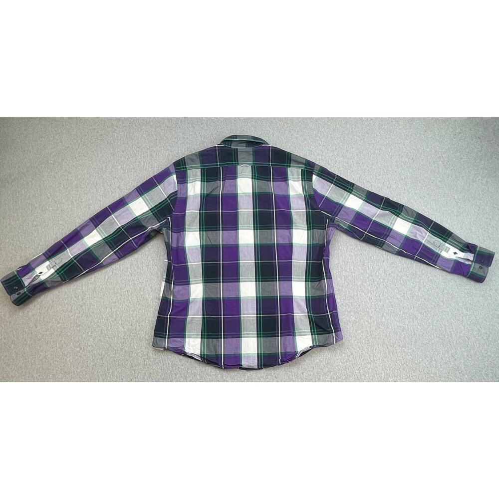 Express Shirt Mens XL‎ Plaid 100% Cotton Long Sleeve Button Down - Picture 3 of 8